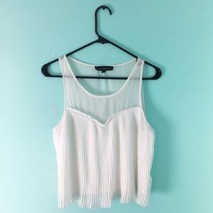 Topshop Tops - Topshop Tall Crop Top Pleated White 6 Topshop Tops - Topshop Tall Crop Top Pleated White 6